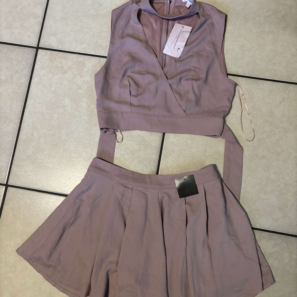 Chic Mauve Two-Piece Set